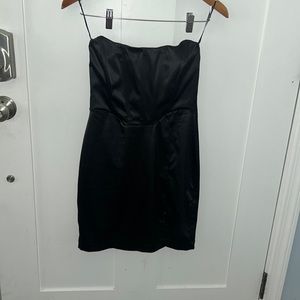 Black, strapless, corset, mini dress from garage worn twice.